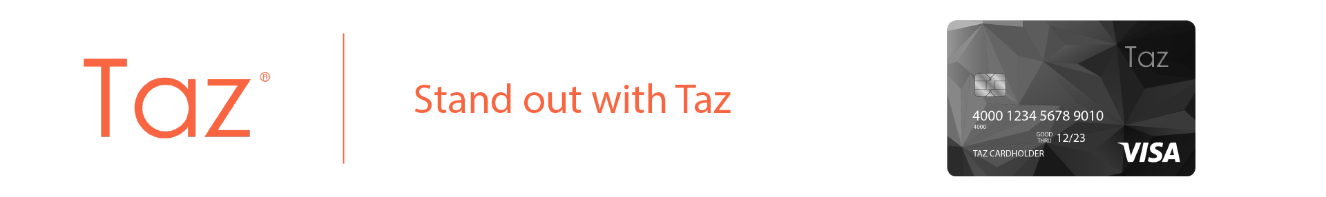 Taz Credit Card Banner